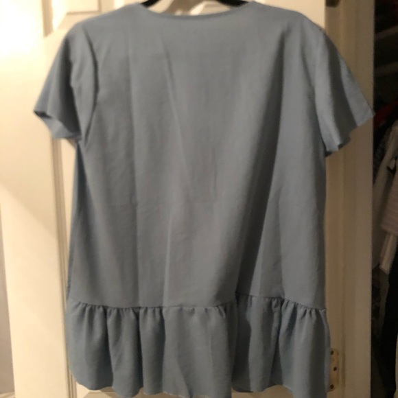 NEVER WORN Light blue baby doll blouse! - Picture 2 of 2